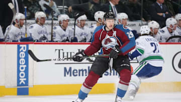DENVER, CO - JANUARY 25: Nathan MacKinnon