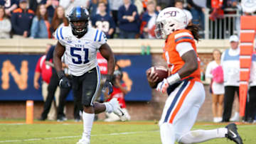 Duke football linebacker Victor Dimukeje (Photo by Ryan M. Kelly/Getty Images)