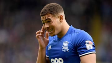 BIRMINGHAM, ENGLAND - APRIL 29: Che Adams of Birmingham City is sent off during the Sky Bet Championship match between Birmingham City and Huddersfield Town at St Andrews (stadium) on April 29, 2017 in Birmingham, England. (Photo by Ross Kinnaird/Getty Images)
