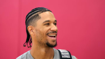 LAS VEGAS, NEVADA - AUGUST 06: Josh Hart #12 of the 2023 USA Basketball Men’s National Team attends at a practice session during the team's training camp at the Mendenhall Center at UNLV as the team gets ready for the FIBA Men’s Basketball World Cup on August 06, 2023 in Las Vegas, Nevada. (Photo by Ethan Miller/Getty Images)