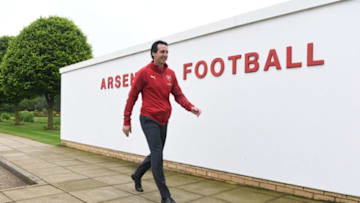ST ALBANS, ENGLAND - MAY 24: Head Coach Unai Emery at the Arsenal Training Ground at London Colney on May 24, 2018 in St Albans, England. (Photo by Stuart MacFarlane/Arsenal FC via Getty Images)