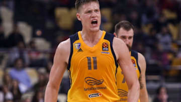 Jonas Jerebko, #11 of Khimki Moscow Region react during the 2019/2020 Turkish Airlines EuroLeague Regular Season (Photo by Panagiotis Moschandreou/Euroleague Basketball via Getty Images)