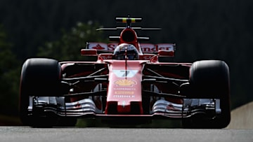 SPA, BELGIUM - AUGUST 25: Kimi Raikkonen of Finland driving the (7) Scuderia Ferrari SF70H on track during practice for the Formula One Grand Prix of Belgium at Circuit de Spa-Francorchamps on August 25, 2017 in Spa, Belgium. (Photo by Mark Thompson/Getty Images)