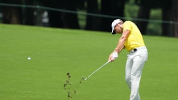 Jul 31, 2021; Tokyo, Japan; Thomas Detry (BEL) hits on the third hole during round three of the men's individual stroke play of the Tokyo 2020 Olympic Summer Games at Kasumigaseki Country Club. Mandatory Credit: Kyle Terada-USA TODAY Sports