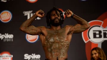 UNCASVILLE, CT - APRIL 20: Daniel Straus pose for photos at the weigh-in. Patricio Freire will be challenging Daniel Straus for the Featherweight title in Bellator 178 on April 20, 2017 at the Mohegan Sun Arena in Uncasville, Connecticut. (Photo by Williams Paul/Icon Sportswire via Getty Images)