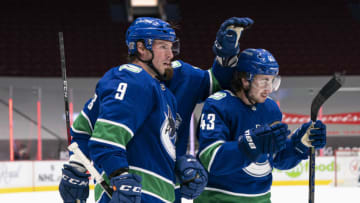 JT Miller #9 of the Vancouver Canucks. (Photo by Rich Lam/Getty Images)
