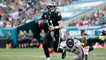 PHILADELPHIA, PA - NOVEMBER 05: Quarterback Carson Wentz