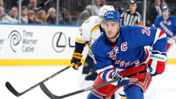 NEW YORK, NY - DECEMBER 10: Ryan Callahan #24 of the New York Rangers skates against the Nashville Predators at Madison Square Garden on December 10, 2013 in New York City. The Nashville Predators won 4-1. (Photo by Scott Levy/NHLI via Getty Images)
