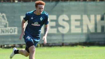 25 July 2018, Germany, Bremen: Werder player Josh Sargent during training. Photo: Carmen Jaspersen/dpa (Photo by Carmen Jaspersen/picture alliance via Getty Images)