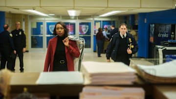 “Pilot” – Amanda Warren stars as Deputy Inspector Regina Haywood, the newly promoted boss of the 74th Precinct in East New York – a working-class neighborhood on the edge of Brooklyn in the midst of social upheaval and the early seeds of gentrification. With family ties to the area, Haywood is determined to deploy creative methods to protect her beloved community with the help of her officers and detectives. But first, she has the daunting task of getting them on board, as some are skeptical of her promotion, and others resist the changes she is desperate to make. Her team includes her mentor, shrewd veteran two-star Chief John Suarez; Marvin Sandeford, a highly respected training officer and expert on the neighborhood; Tommy Killian, a detective with some old-school approaches to policing; Capt. Stan Yenko, Haywood’s gregarious and efficient right hand; Crystal Morales, an intuitive detective who can’t be intimidated; Andre Bentley, a trainee from an upper middle-class background; and ambitious patrol officer Brandy Quinlan, the sole volunteer to live in a local housing project as part of Haywood’s plan to bridge the gap between police and community. Regina Haywood has a vision: she and the squad of the 74th Precinct will not only serve their community – they’ll also become part of it, on the series premiere of EAST NEW YORK, Sunday, Oct. 2 (9:30-10:30 PM, ET/PT) on the CBS Television Network and available to stream live and on demand on Paramount+*, before moving to its regular 9:00-10:00 PM time slot Oct. 9. Series also stars Jimmy Smits, Ruben Santiago-Hudson, Kevin Rankin, Richard Kind, Elizabeth Rodriguez, Olivia Luccardi and Lavel Schley.Pictured (L-R): Amanda Warren as Regina Haywood and Richard Kind as Captain Stan Yenko. Photo: Peter Kramer/CBS ©2022 CBS Broadcasting, Inc. All Rights Reserved.