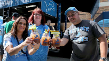 DETROIT, MI - SEPTEMBER 18: Detroit Lions fans gather outside of Ford Field prior to an NFL game between the Detroit Lions and the Tennessee Titans on September 18, 2016 in Detroit, Michigan. (Photo by Dave Reginek/Getty Images)