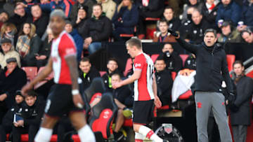 SOUTHAMPTON, ENGLAND - FEBRUARY 11: Mauricio Pellegrino, Manager of Southampton gives his team instructions during the Premier League match between Southampton and Liverpool at St Mary's Stadium on February 11, 2018 in Southampton, England. (Photo by Michael Regan/Getty Images)