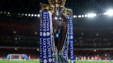 LONDON, ENGLAND - DECEMBER 21: The Barclays Premier League Trophy is displayed prior to the Barclays Premier League match between Arsenal and Manchester City at Emirates Stadium on December 21, 2015 in London, England. (Photo by Michael Regan/Getty Images)