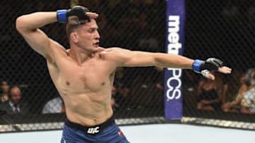 BOISE, ID - JULY 14: Niko Price celebrates his KO victory over Randy Brown of Jamaica in their welterweight fight during the UFC Fight Night event inside CenturyLink Arena on July 14, 2018 in Boise, Idaho. (Photo by Josh Hedges/Zuffa LLC/Zuffa LLC via Getty Images)