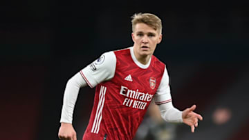 Arsenal's Norwegian midfielder Martin Odegaard (Photo by SHAUN BOTTERILL/POOL/AFP via Getty Images)