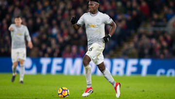 LONDON, ENGLAND - MARCH 05: Manchester United's Paul Pogba in action during the Premier League match between Crystal Palace and Manchester United at Selhurst Park on March 5, 2018 in London, England. (Photo by Craig Mercer - CameraSport via Getty Images)