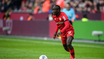 LEVERKUSEN, GERMANY - MARCH 07: Moussa Diaby of Leverkusen controls the ball during the Bundesliga match between Bayer 04 Leverkusen and Eintracht Frankfurt at BayArena on March 7, 2020 in Leverkusen, Germany. (Photo by Jörg Schüler/Getty Images)