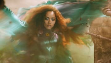 QUINTESSA SWINDELL as Cyclone in New Line Cinema’s action adventure “BLACK ADAM,” a Warner Bros. Pictures release. Courtesy Warner Bros. Pictures