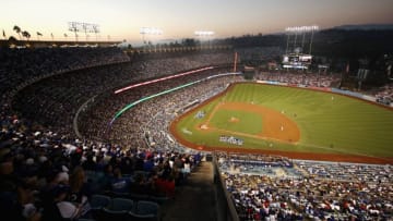 LOS ANGELES, CA - OCTOBER 27: A general overview of Dodger Stadium from the right field upper seats is seen in Game Four of the 2018 World Series between the Boston Red Sox and the Los Angeles Dodgers on October 27, 2018 in Los Angeles, California. (Photo by Ezra Shaw/Getty Images)
