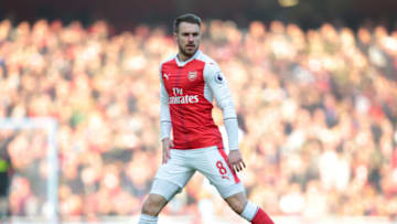 Arsenal's Aaron Ramsey during the Premier League match between Arsenal and Burnley at The Emirates Stadium, London on 22 Jan 2017 (Photo by Kieran Galvin/NurPhoto via Getty Images)
