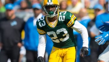 Sep 25, 2016; Green Bay, WI, USA; Green Bay Packers cornerback Damarious Randall (23) during the game against the Detroit Lions at Lambeau Field. Green Bay won 34-27. Mandatory Credit: Jeff Hanisch-USA TODAY Sports