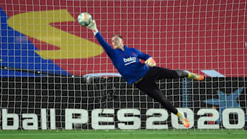 Barcelona's Marc-Andre Ter Stegen. (Photo by LLUIS GENE / AFP) (Photo by LLUIS GENE/AFP via Getty Images)