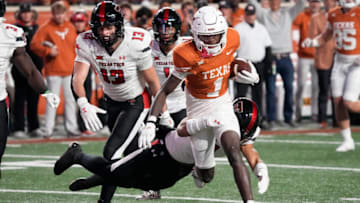 Xavier Worthy, Texas football. Mandatory Credit: Scott Wachter-USA TODAY Sports