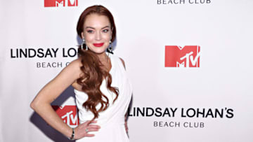 NEW YORK, NY - JANUARY 07: Lindsay Lohan attends MTV's "Lindsay Lohan's Beach Club" Premiere Party at Moxy Times Square on January 7, 2019 in New York City. (Photo by Cindy Ord/Getty Images for MTV)