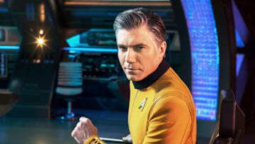 Anson Mount as Captain Pike of the CBS All Access series STAR TREK: DISCOVERY. Photo Cr: James Dimmock/CBS ÃÂ©2018 CBS Interactive, Inc. All Rights Reserved.