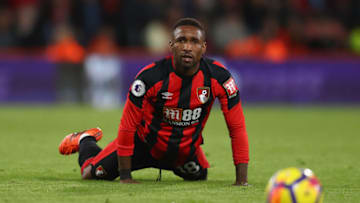 BOURNEMOUTH, ENGLAND - OCTOBER 28: Jermain Defoe of AFC Bournemouth during the Premier League match between AFC Bournemouth and Chelsea at Vitality Stadium on October 28, 2017 in Bournemouth, England. (Photo by Michael Steele/Getty Images)