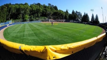 May 10, 2012; Berkeley, CA, USA; General view of Levine-Fricke Field during the seventh inning between the California Golden Bears and the Arizona State Sun Devils. The Golden Bears defeated the Sun Devils 4-2. Mandatory Credit: Kyle Terada-USA TODAY Sports