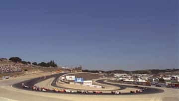 8 Sep 1996: A general view of action on the race course during a lap of competition in the IndyCar PPG World Series Toyota Grand Prix of Monterey held at the Laguna Seca race way in Laguna Seca, California. Mandatory Credit: Darrell Ingham /Allsport