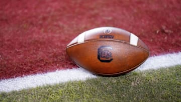 A South Carolina Gamecocks football. (Photo by Jacob Kupferman/Getty Images)