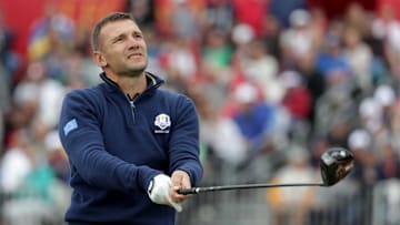 Andriy Shevchenko jugando al golf en 2016