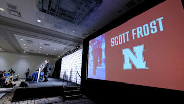 CHICAGO, IL - JULY 23: Nebraska Football head coach Scott Frost speaks to the media during the Big Ten Football Media Days event on July 23, 2018 at the Chicago Marriott Downtown Magnificent Mile in Chicago, Illinois. (Photo by Robin Alam/Icon Sportswire via Getty Images)