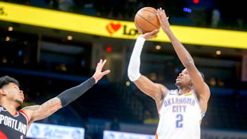 Shai Gilgeous-Alexander #2 of the Oklahoma City Thunder (Photo by Ian Maule/Getty Images)
