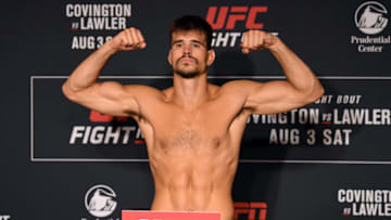 NEWARK, NEW JERSEY - AUGUST 02: Mickey Gall poses on the scale during the UFC Fight Night official weigh-in at the DoubleTree Hotel on August 02, 2019 in Newark, New Jersey. (Photo by Josh Hedges/Zuffa LLC/Zuffa LLC)