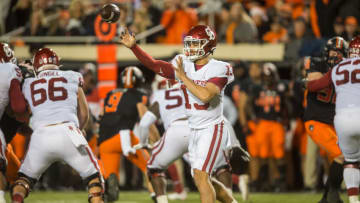 Auburn footballNov 27, 2021; Stillwater, Oklahoma, USA; Oklahoma Sooners quarterback Caleb Williams (13) throws a pass against the Oklahoma State Cowboys during the fourth quarter at Boone Pickens Stadium. Oklahoma State won 37-33. Mandatory Credit: Brett Rojo-USA TODAY Sports