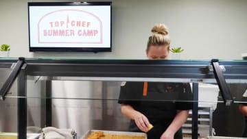 TOP CHEF -- "Cabin Fever" Episode 1709 -- Pictured: Stephanie Cmar -- (Photo by: Nicole Weingart/Bravo)
