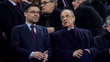 Josep Maria Bartomeu, President Florentino Perez of Real Madrid (Photo by David S. Bustamante/Soccrates/Getty Images)
