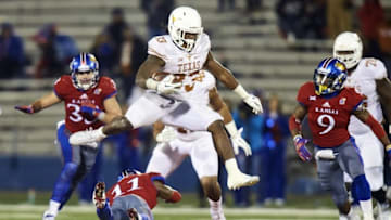 Nov 19, 2016; Lawrence, KS, USA; Texas Longhorns running back D