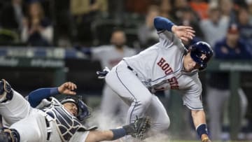 Houston Astros infielder Aledmys Diaz (Photo by Stephen Brashear/Getty Images)