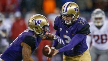 SEATTLE, WA - NOVEMBER 25: Quarterback Jake Browning