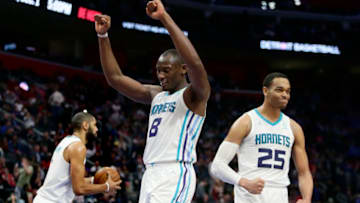 Charlotte Hornets Bismack Biyombo and PJ Washington. (Photo by Duane Burleson/Getty Images)
