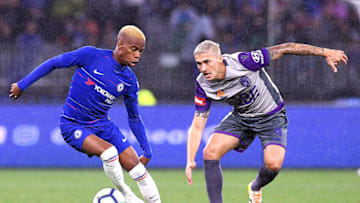 PERTH, AUSTRALIA - JULY 23: Charly Musonda of Chelsea in action during the international friendly between Chelsea FC and Perth Glory at Optus Stadium on July 23, 2018 in Perth, Australia. (Photo by Albert Perez/Getty Images)