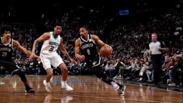 Brooklyn Nets Spencer Dinwiddie. Mandatory Copyright Notice: Copyright 2018 NBAE (Photo by Nathaniel S. Butler/NBAE via Getty Images)