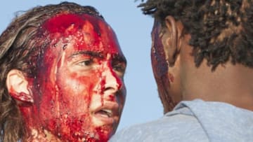 Nick Clark and a walker - Fear The Walking Dead, AMC