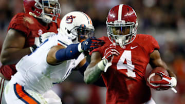 T.J. Yeldon #4 of the Alabama Crimson Tide vs. the Auburn Tigers (Photo by Kevin C. Cox/Getty Images)