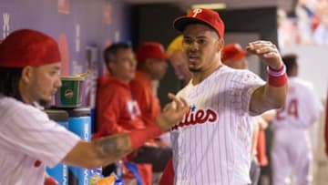 Alfaro Is Ready to Join the Offense. Photo by Bill Streicher - USA TODAY Sports.