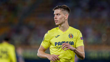 CASTELLON, SPAIN - APRIL 29: Juan Foyth of Villarreal during the UEFA Champions League match between Villarreal v Arsenal at the Estadio de la Ceramica on April 29, 2021 in Castellon Spain (Photo by David S. Bustamante/Soccrates/Getty Images)